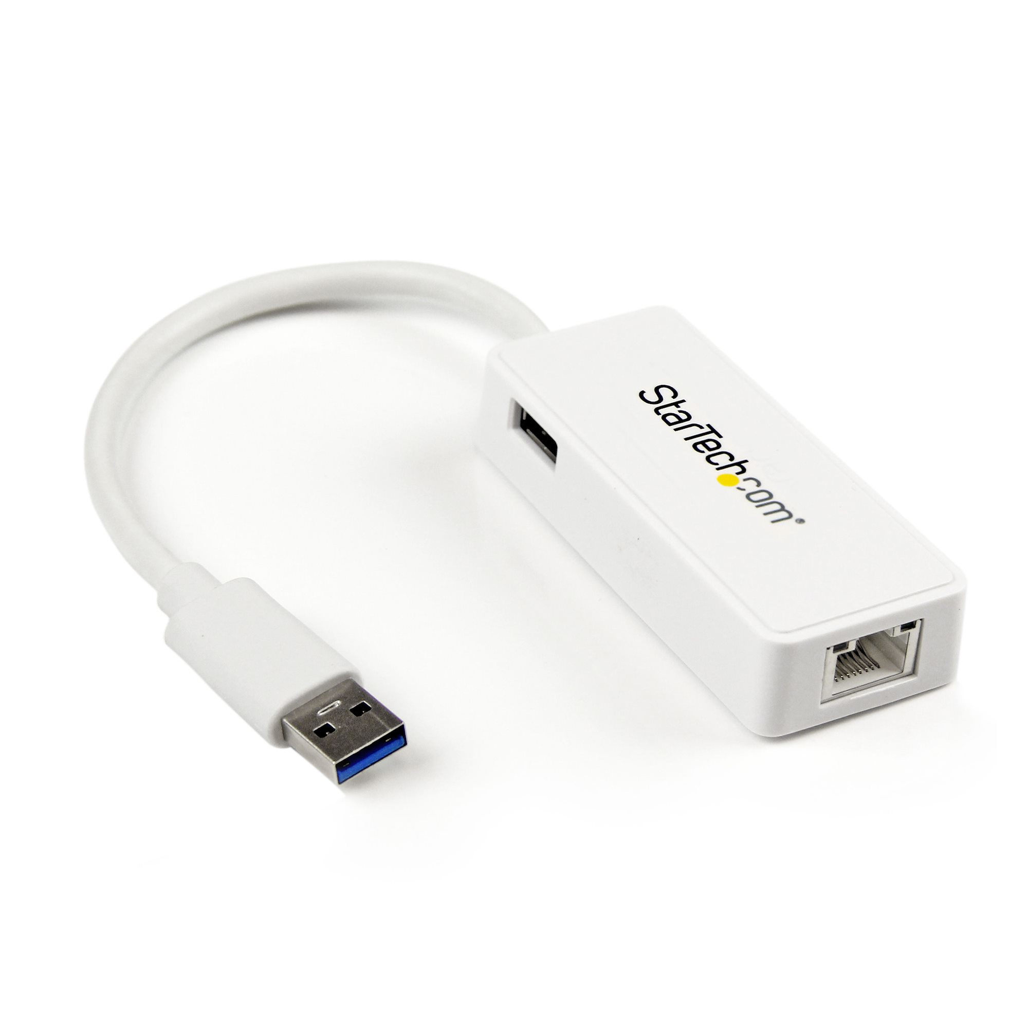 StarTech.com USB 3.0 naar gigabit Ethernet-adapter NIC met USB-poort - wit - Afbeelding 2