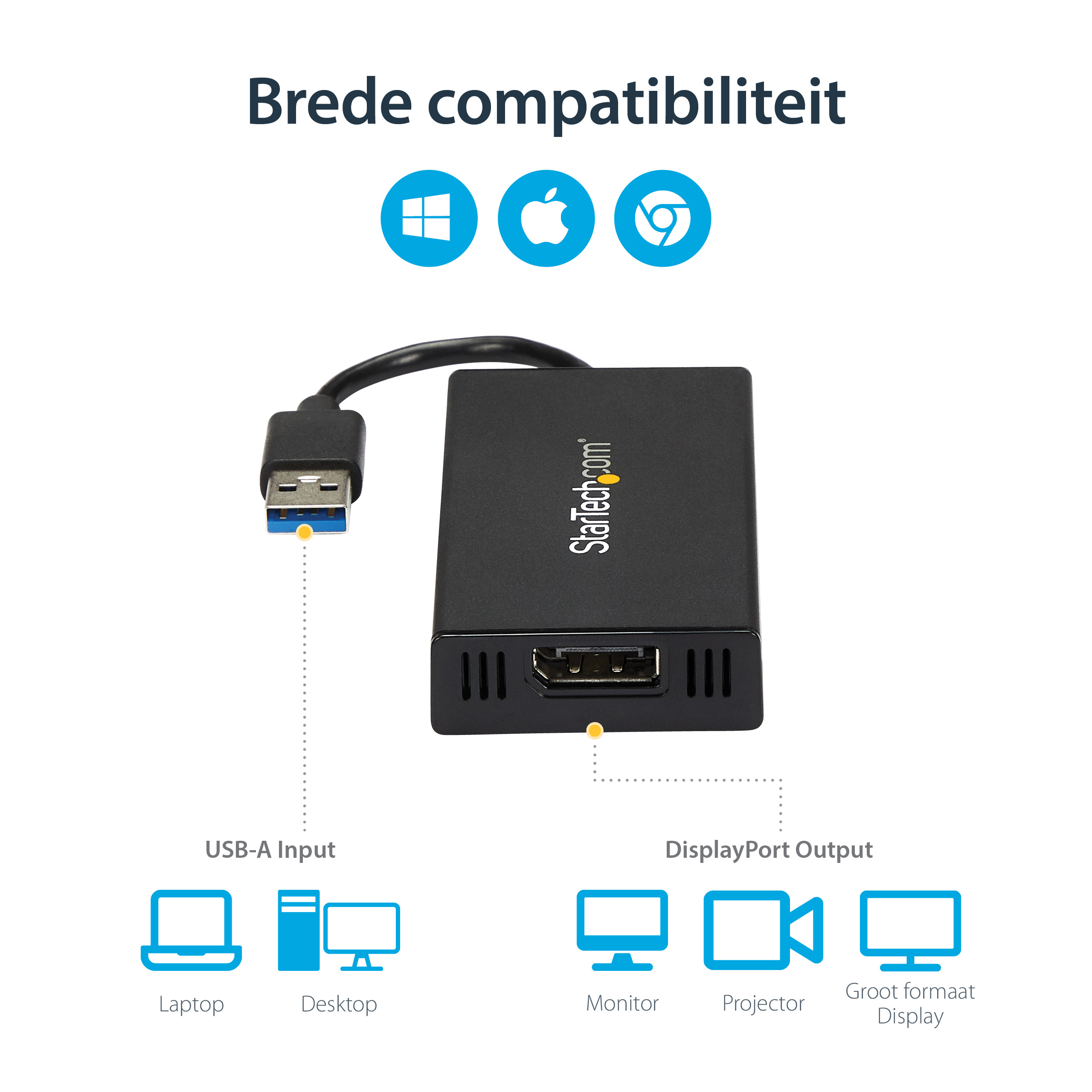 StarTech.com USB 3.0 naar 4K DisplayPort externe Multi-Monitor grafische videoadapter – DisplayLink gecertificeerd – Ultra HD 4K - Afbeelding 11