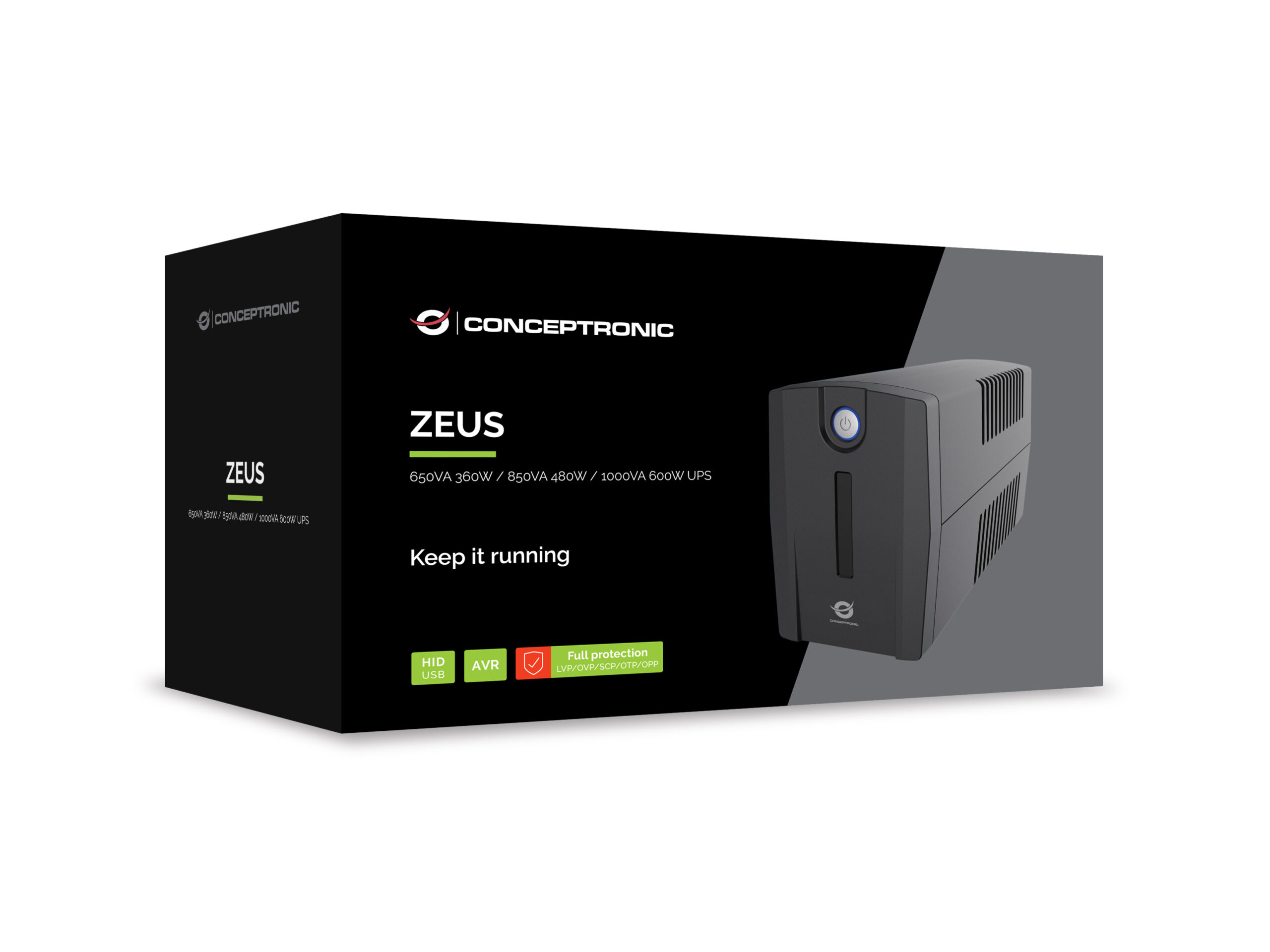 Conceptronic ZEUS01G UPS Line-interactive 0,65 kVA 360 W 2 AC-uitgang(en) - Afbeelding 7