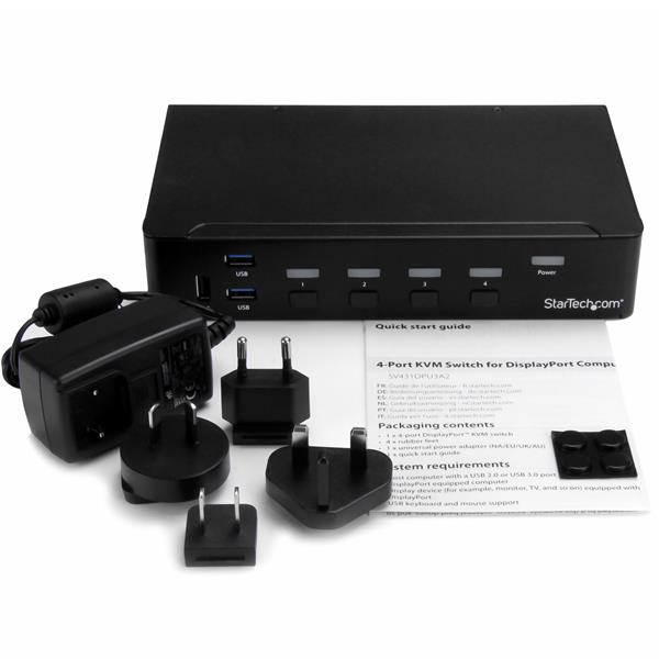 StarTech.com 4-Poorts DisplayPort KVM Switch USB 3.0 4K 30Hz - Afbeelding 4