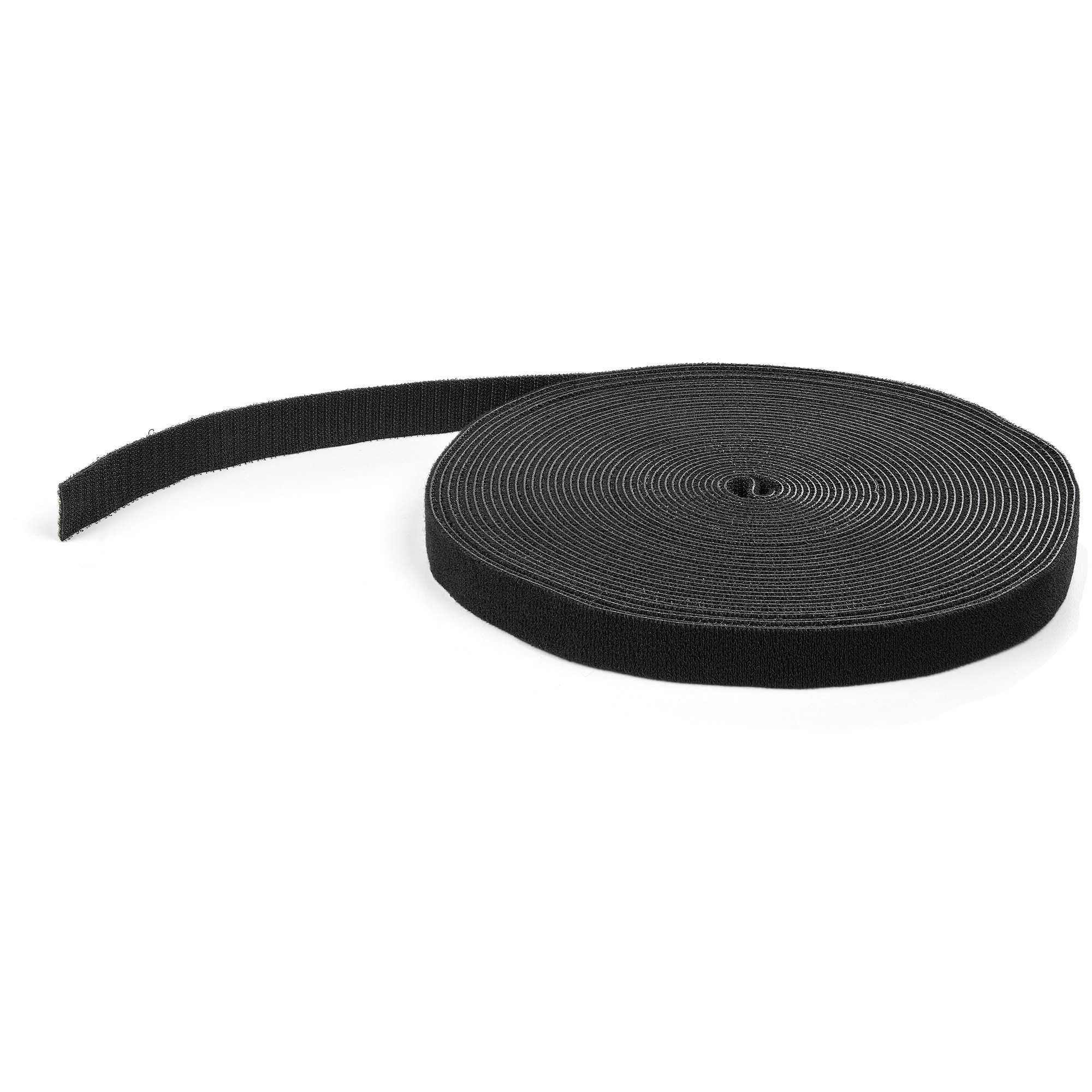 StarTech.com 15m Bulk Rol Klittenband - Op Maat te Knippen Herbruikbare Kabelbinders - Industriële Klitband Tape - Zelfklevende Klittenband Tyrap Strips - Zwart - Afbeelding 2