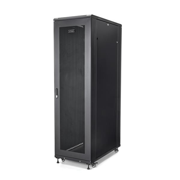 StarTech.com 4 Post 42U Netwerkkast, 19" Patchkast voor Computer/AV/IT Apparatuur, Data Rack met Wielen, Full Size Industriële Serverkast - Afbeelding 2