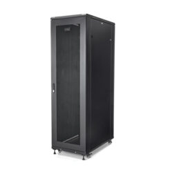 StarTech.com 4 Post 42U Netwerkkast, 19" Patchkast voor Computer/AV/IT Apparatuur, Data Rack met Wielen, Full Size Industriële Serverkast