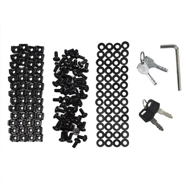 StarTech.com 4 Post 42U Netwerkkast, 19" Patchkast voor Computer/AV/IT Apparatuur, Data Rack met Wielen, Full Size Industriële Serverkast - Afbeelding 8