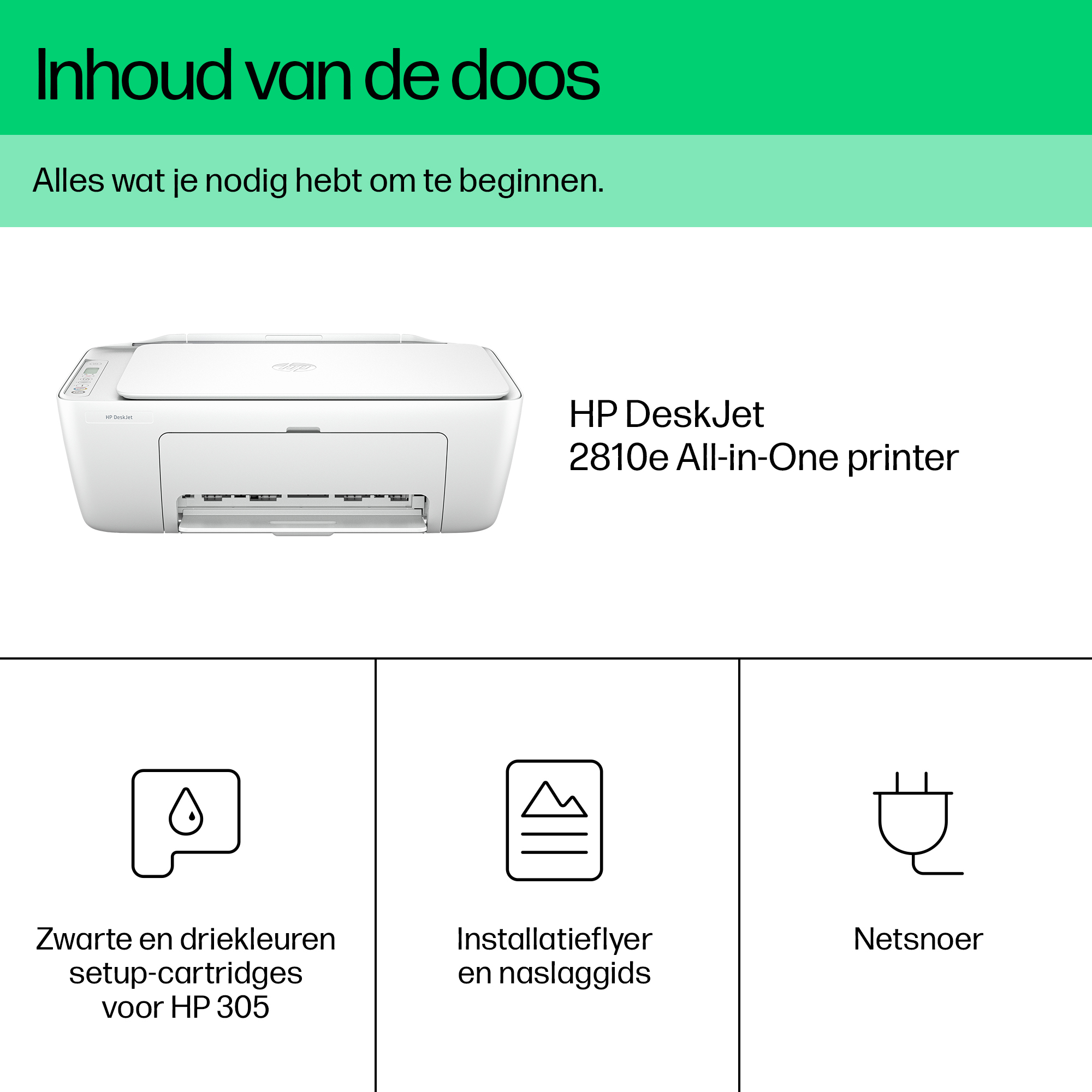 HP DeskJet 2810e Draadloos All-in-One Kleur Printer, Kopieerapparaat, scanner - Afbeelding 7