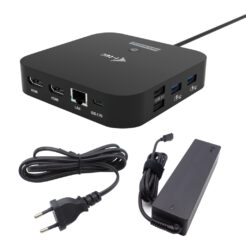 i-tec USB-C Dual HDMI Docking Station with Power Delivery 100 W + Universal Charger 100W