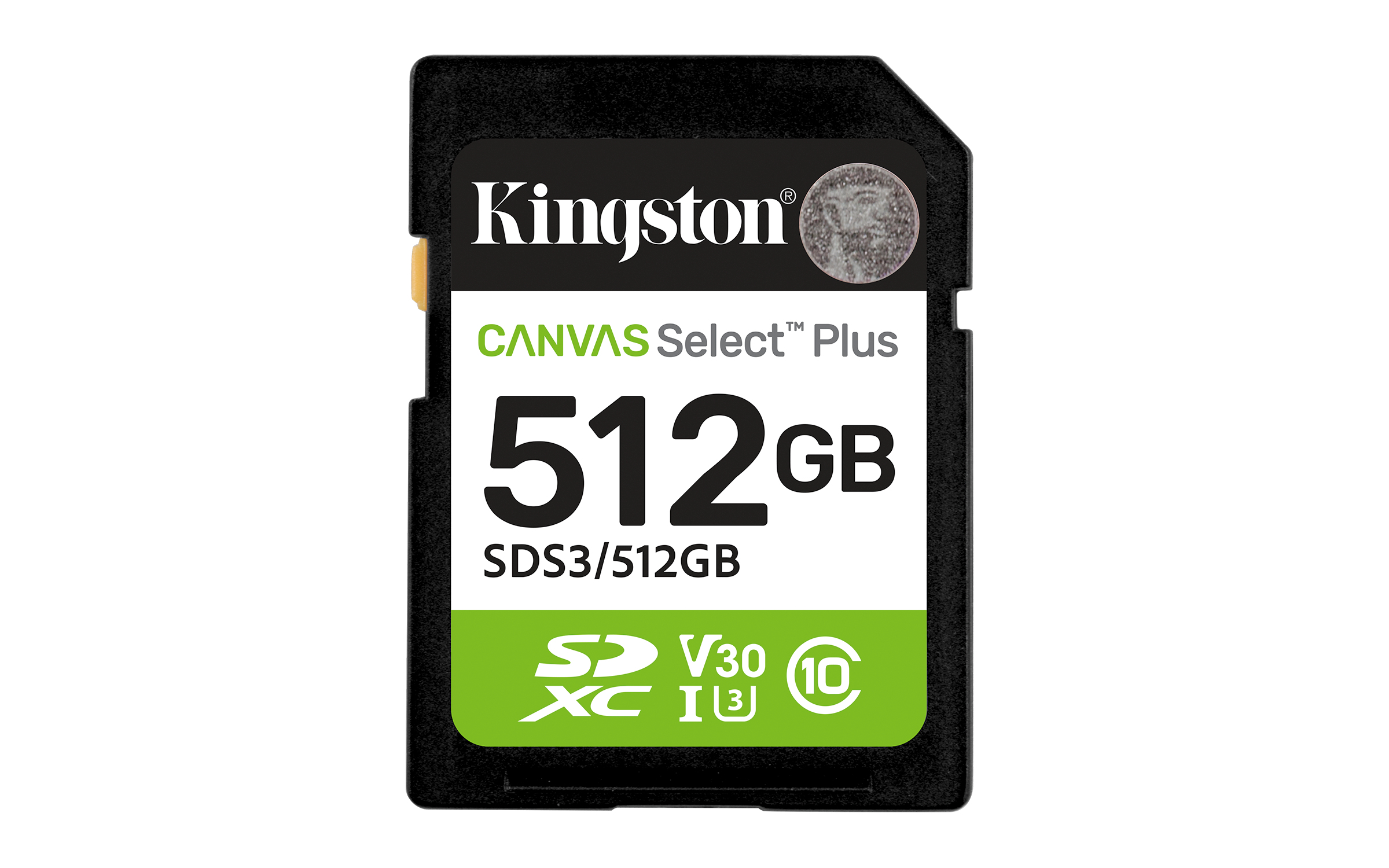 Kingston Technology 512GB SDXC Canvas Select Plus Gen3 150MB/s C10 UHS-I U3 V30