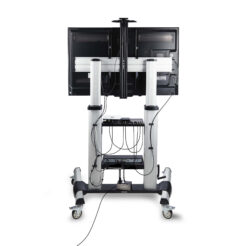 StarTech.com Verrijdbare TV Standaard op Wielen voor 60-100inch Flat Screens tot 100kg, In Hoogte Verstelbaar via Krukas, Mobiele Televisie Standaard/Trolley - Afbeelding 5