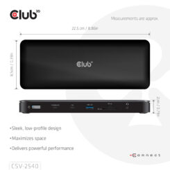 CLUB3D Club 3D 14-in-1 USB-C® Quad Display Dockingstation – 4 Schermen & 100W Snelladen - Afbeelding 10