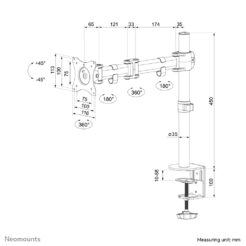 Neomounts NM-D135WHITE Monitorarm 10-30" - Afbeelding 9