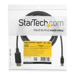 StarTech.com 2m Mini DisplayPort naar DisplayPort 1.2 Kabel - 4K x 2K UHD Mini DisplayPort naar DisplayPort Adapter Kabel - Mini DP naar DP Monitor Kabel - mDP naar DP Kabel - Zwart - Afbeelding 4
