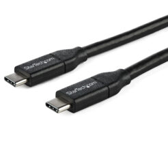 StarTech.com 1m USB-C Laadkabel, Fast Charge & Sync Type C Kabel, 100W (5A) PD, USB 2.0, USB-IF Gecertificeerd - Zwarte USB Oplaadkabel - Afbeelding 2