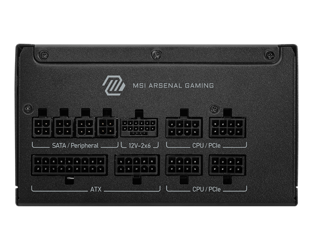 MSI MAG A1000GLS PCIE5 power supply unit 1000 W 24-pin ATX ATX Zwart - Afbeelding 3