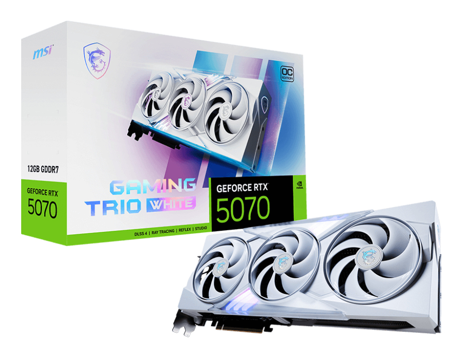 MSI GAMING GeForce RTX 5070 12G TRIO OC WHITE NVIDIA 12 GB GDDR7 - Afbeelding 2