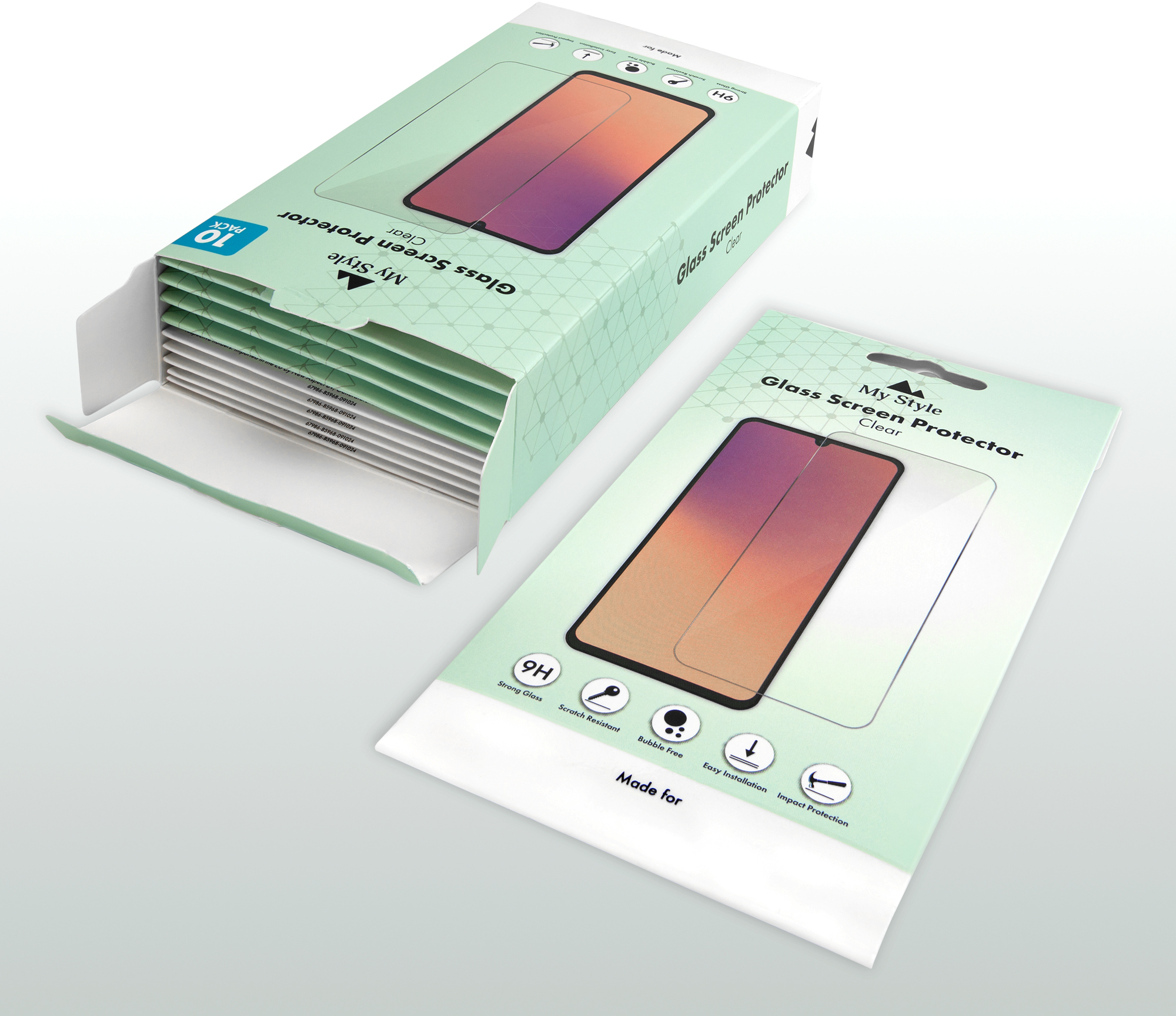 My Style Tempered Glass Screen Protector for Apple iPhone 17 Air Clear (10-Pack) - Afbeelding 3