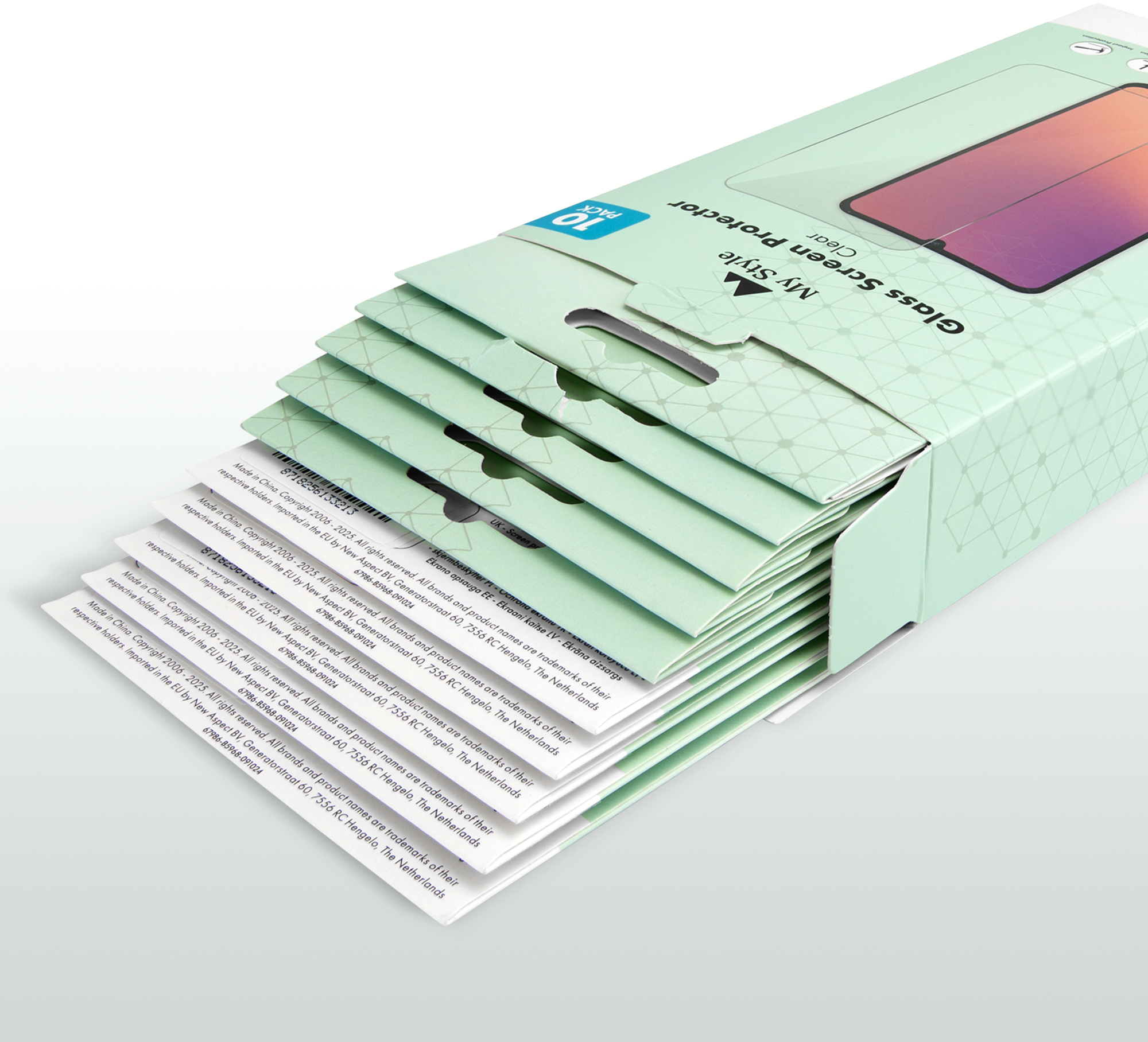 My Style Tempered Glass Screen Protector for Apple iPhone 17 Air Clear (10-Pack) - Afbeelding 5