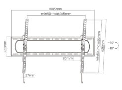 Equip 650339 60“-120” Heavy Duty Kantelbare TV-Muurbeugel - Afbeelding 11