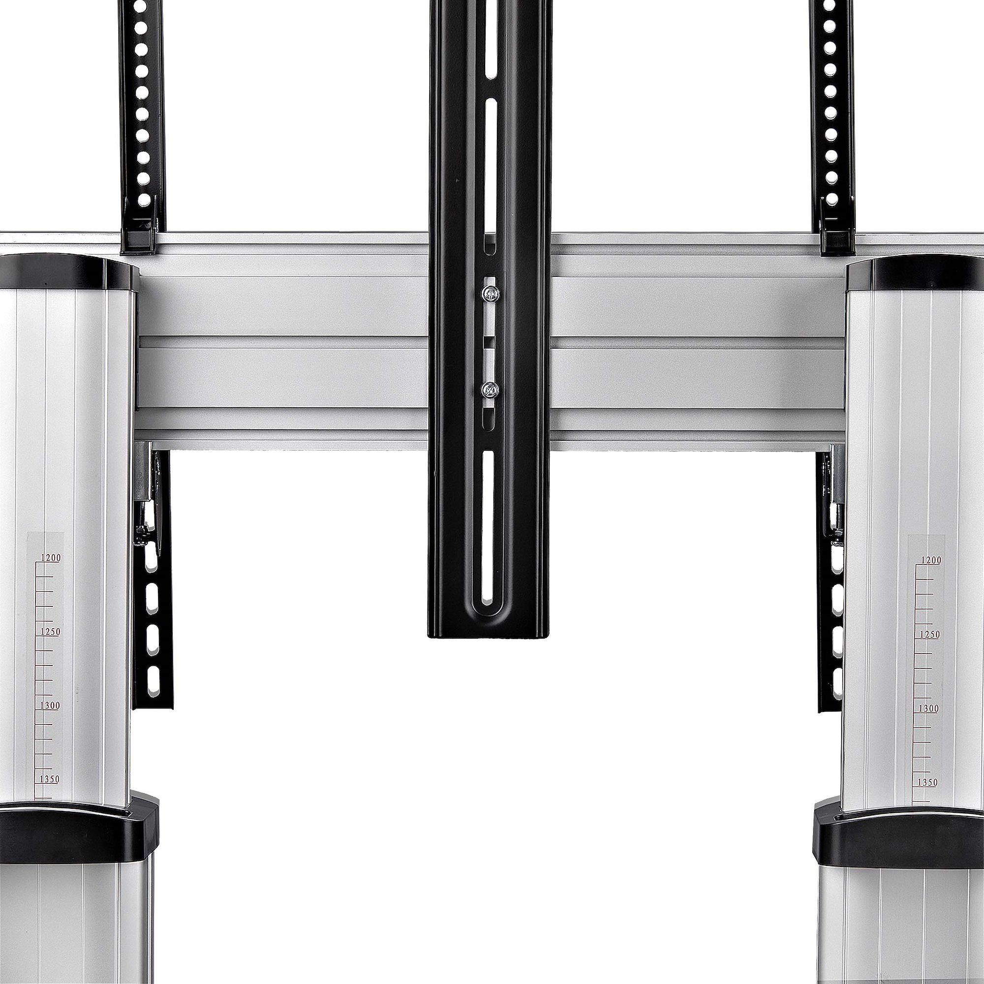 StarTech.com Verrijdbare TV Standaard op Wielen voor 60-100inch Flat Screens tot 100kg, In Hoogte Verstelbaar via Krukas, Mobiele Televisie Standaard/Trolley - Afbeelding 13