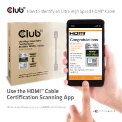 CLUB3D Ultra High Speed HDMI 4K120Hz, 144Hz Certified Cable 48Gbps M/M 2 m / 6.56 ft - Afbeelding 15