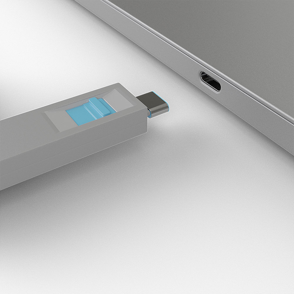 Lindy 40465 poortblokker Poortblokker + sleutel USB Type-C Blauw Acrylonitrielbutadieenstyreen (ABS) 1 stuk(s) - Afbeelding 4