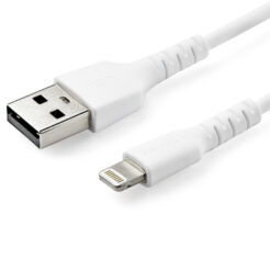 StarTech.com Premium USB-A naar Lightning Kabel 1m Wit - USB Type A naar Lightning Charge & Sync Oplaadkabel - Verstevigd met Aramide Vezels - Apple MFi Gecertificeerd - iPad Air iPhone 12