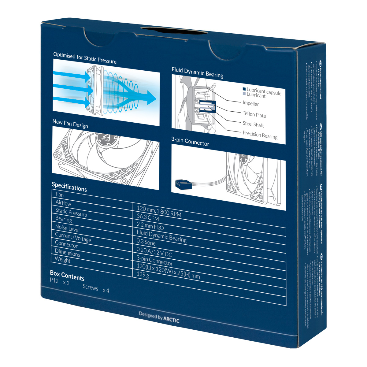 ARCTIC P12 Computer behuizing Ventilator 12 cm Zwart - Afbeelding 7