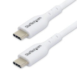 StarTech.com 1m USB-C Laadkabel, Charge & Sync, 60W (3A) PD, USB 2.0, Laptop Type C Laadkabel - Witte USB-C Oplaadkabel - Afbeelding 2