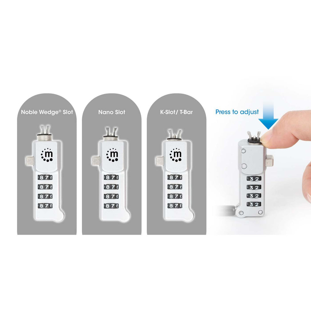 Manhattan 440301 kabelslot Zilver 1,8 m - Afbeelding 9