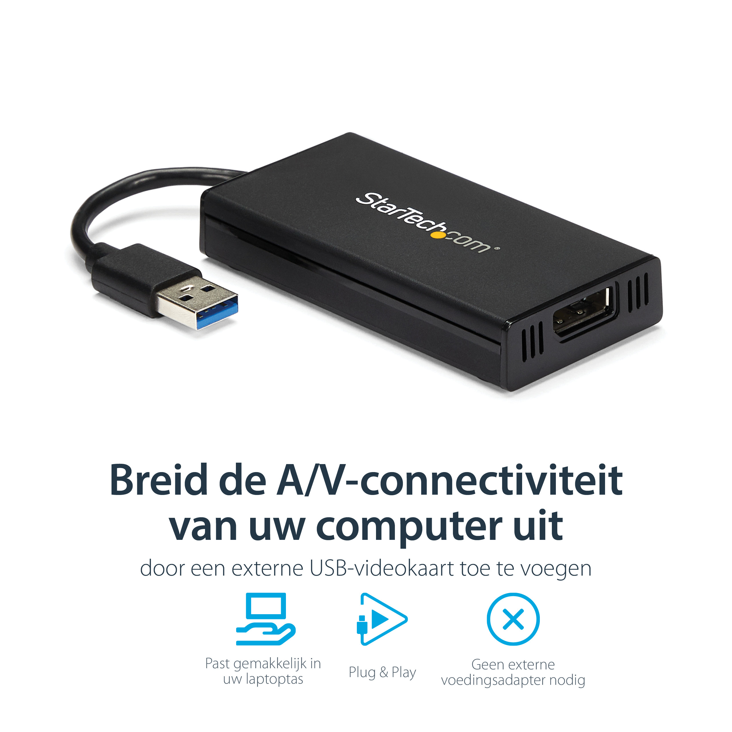 StarTech.com USB 3.0 naar 4K DisplayPort externe Multi-Monitor grafische videoadapter – DisplayLink gecertificeerd – Ultra HD 4K - Afbeelding 9