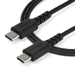 StarTech.com 1m USB-C Laadkabel, Robuuste Fast Charge & Sync Type C Kabel, 60W (3A) PD, USB 2.0, TPE Mantel en Aramidevezels - Zwarte USB Oplaadkabel - Afbeelding 5