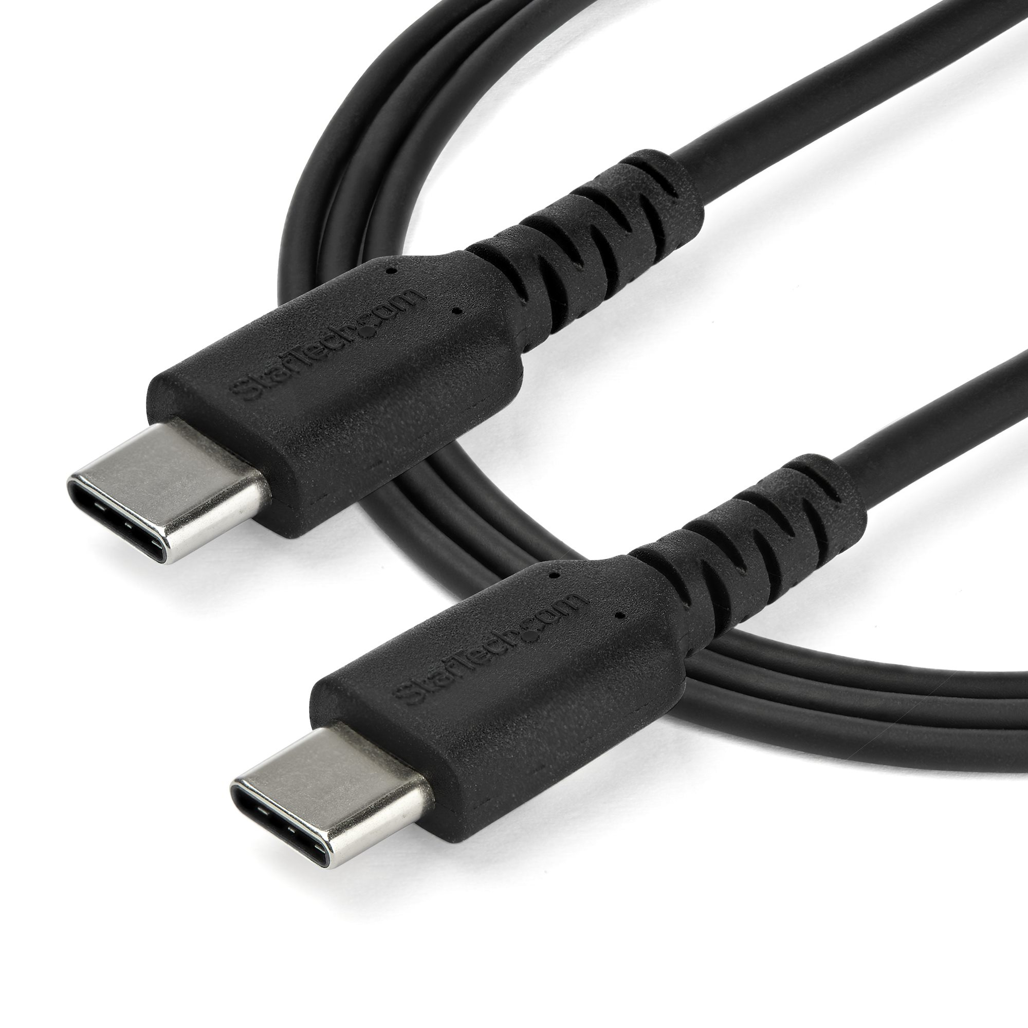 StarTech.com 1m USB-C Laadkabel, Robuuste Fast Charge & Sync Type C Kabel, 60W (3A) PD, USB 2.0, TPE Mantel en Aramidevezels - Zwarte USB Oplaadkabel - Afbeelding 5