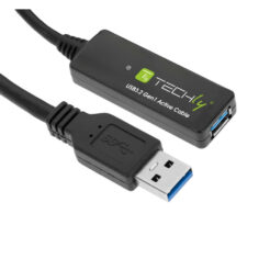 Techly ICUR30100G USB-kabel USB 3.2 Gen 1 (3.1 Gen 1) 10 m USB A Zwart - Afbeelding 5