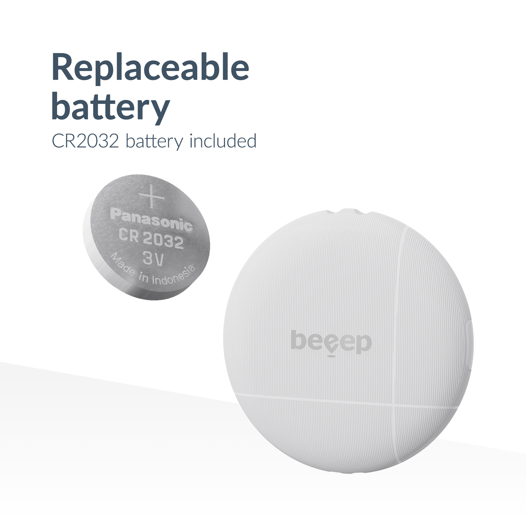 Beeep BeTag Find My Tracker White & Keychain White - 3 pack - Afbeelding 7