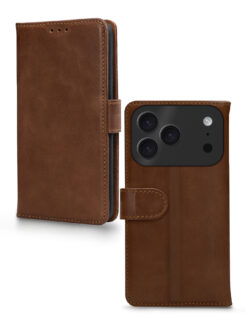 Mobilize Leather Wallet Apple iPhone 17 Pro Max Brown