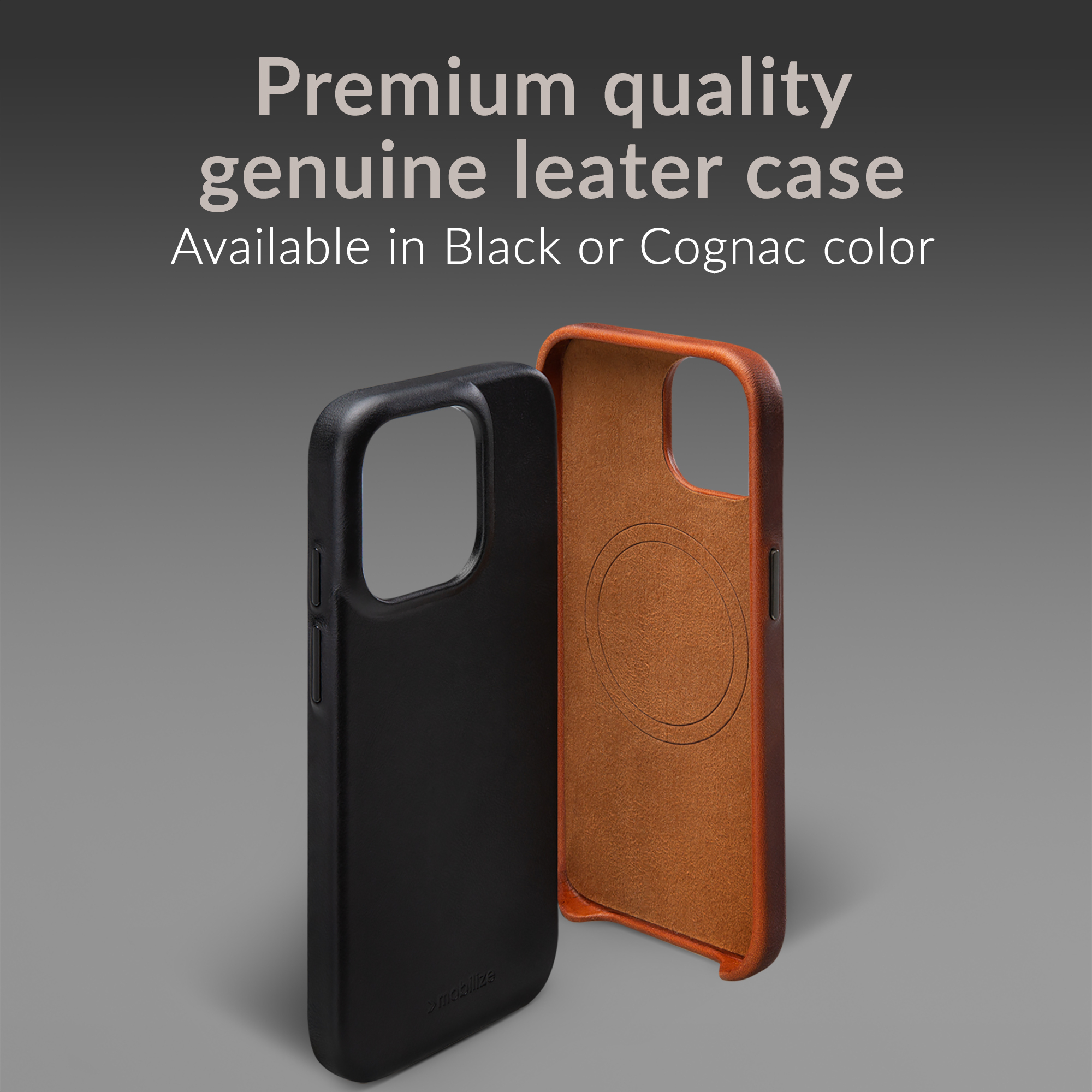 Mobilize Magsafe Compatible Premium Leather Case Apple iPhone 17 Black - Afbeelding 2