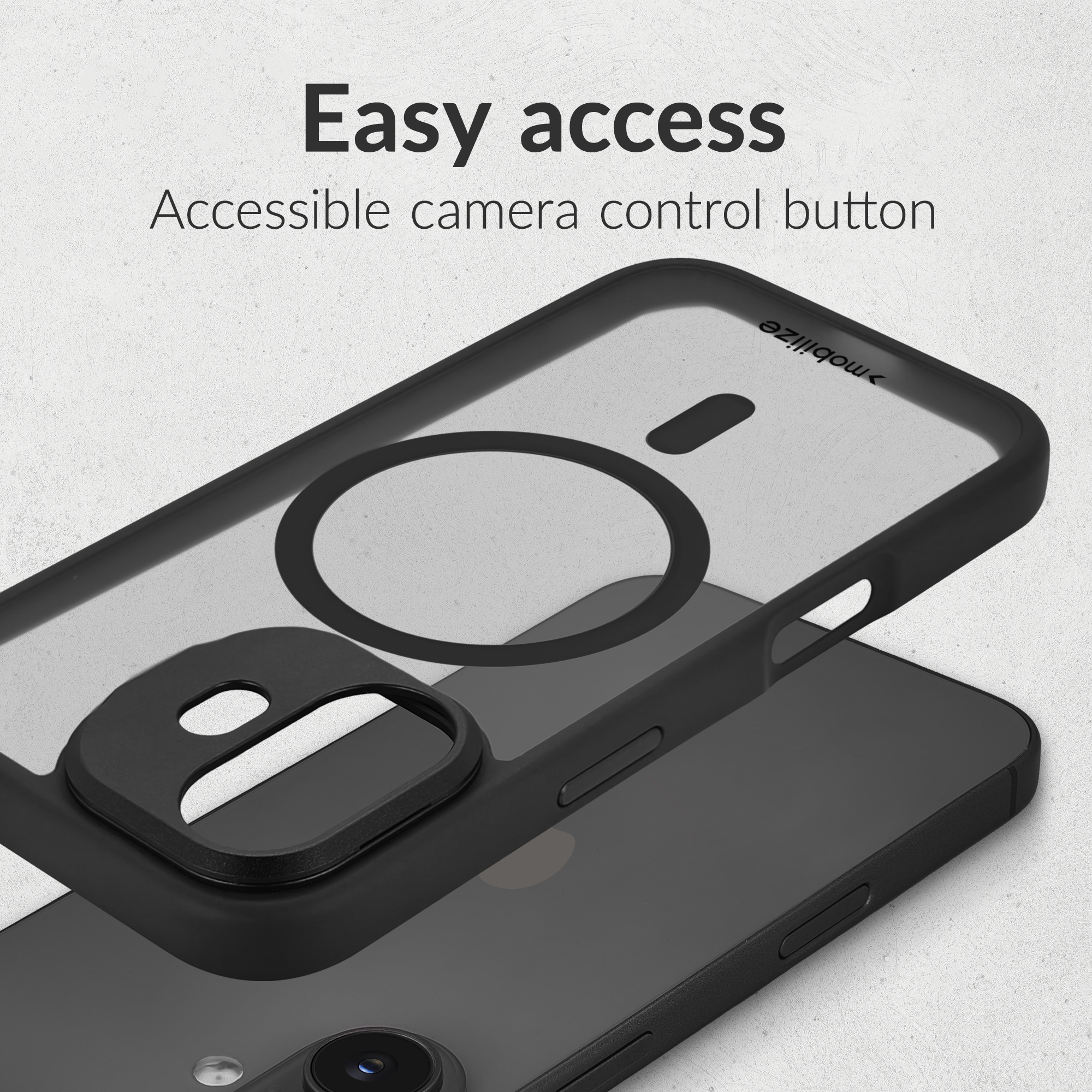 Mobilize MagSafe Compatible Hybrid Pro Case with Camera Stand Apple iPhone 16 Pro Max Black - Afbeelding 6