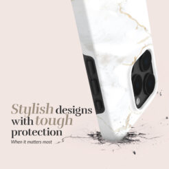 MIO White Marble Magsafe Compatible for iPhone 17