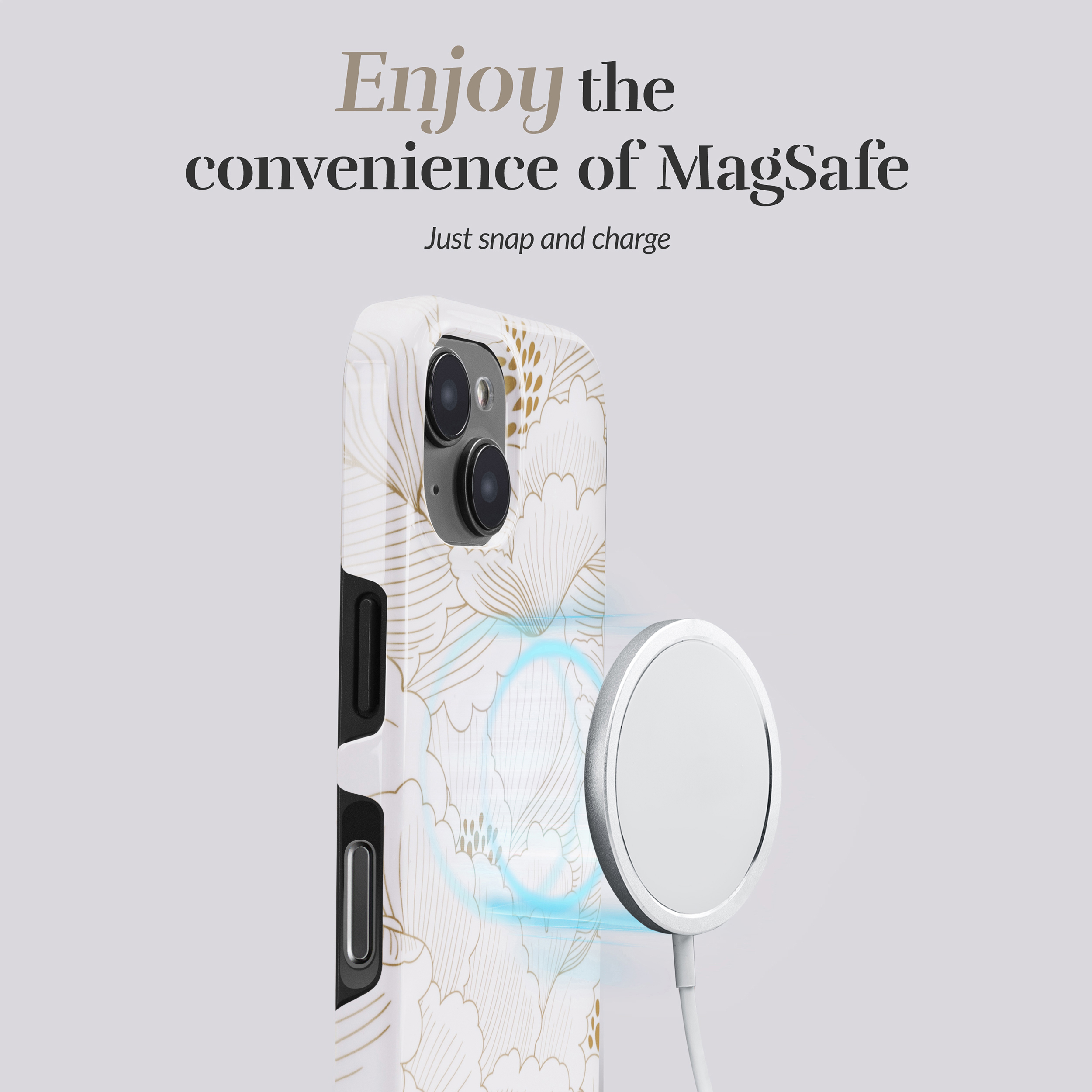 MIO White Roses Magsafe Compatible for iPhone 17 Pro - Afbeelding 2