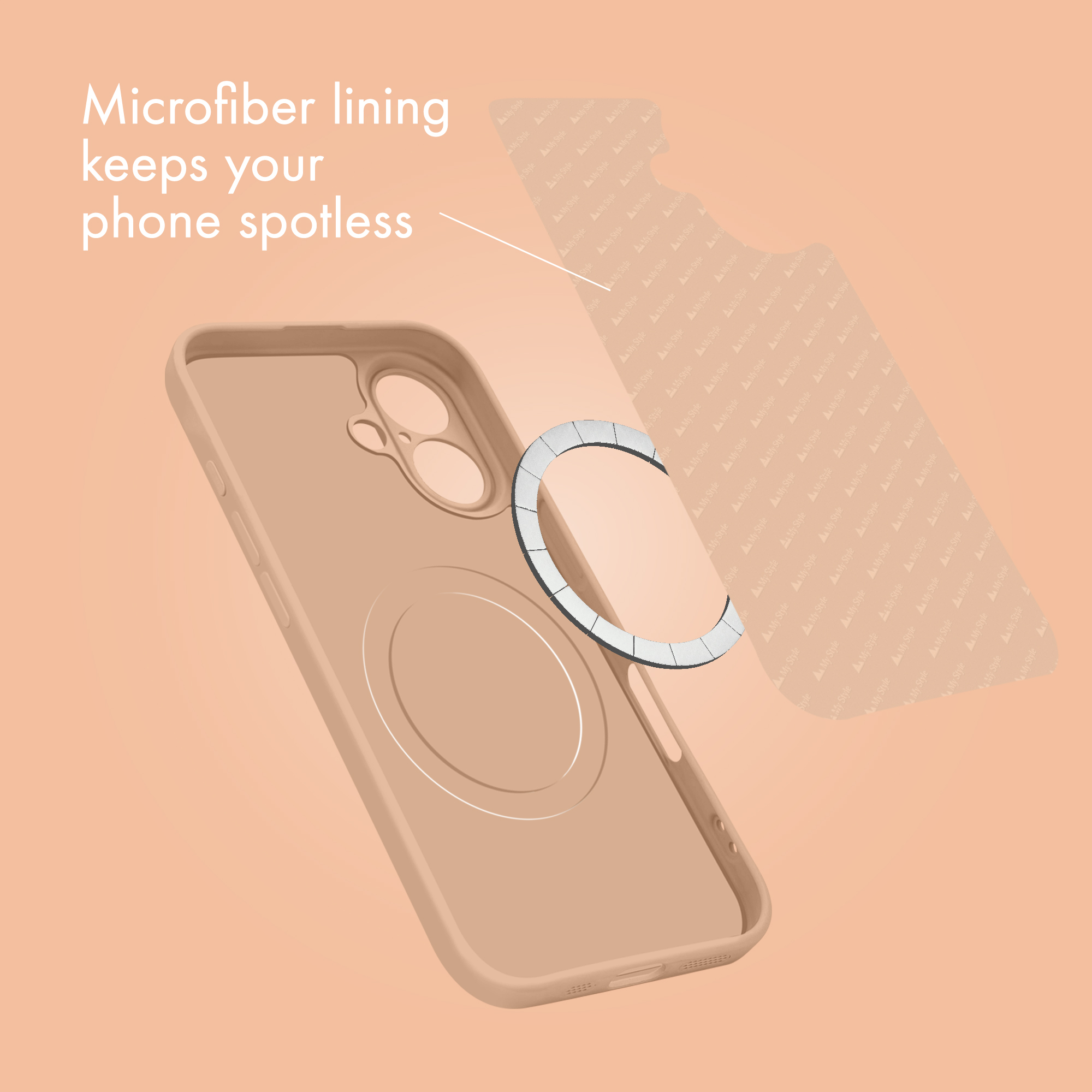 My Style Protective Flex Magsafe Compatible Case for iPhone 17 Pro Max Soft Pink - Afbeelding 6