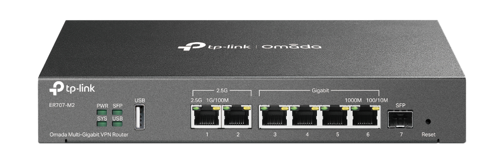 TP-Link Omada ER707-M2 bedrade router 2.5 Gigabit Ethernet, Fast Ethernet, Gigabit Ethernet Zwart - Afbeelding 2