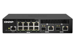 QNAP QSW-M2108R-2C netwerk-switch Managed L2 2.5G Ethernet (100/1000/2500) Power over Ethernet (PoE) Zwart