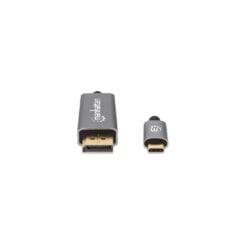 Manhattan USB-C naar DisplayPort 1.4 kabel, 8K@60Hz, 3 m, mannelijk naar mannelijk, niet bi-directioneel, zwart, 3 jaar garantie - Afbeelding 4