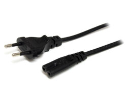 StarTech.com 2m Laptop Stroomkabel, EU Plug naar C7, 2.5A 250V, 18AWG, Laptop Vervangkabel, Printer Voedingskabel, Laptop Lader Kabel, Laptop Laadkabel, UL-Listed