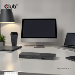 CLUB3D Club 3D 14-in-1 USB-C® Quad Display Dockingstation – 4 Schermen & 100W Snelladen - Afbeelding 4