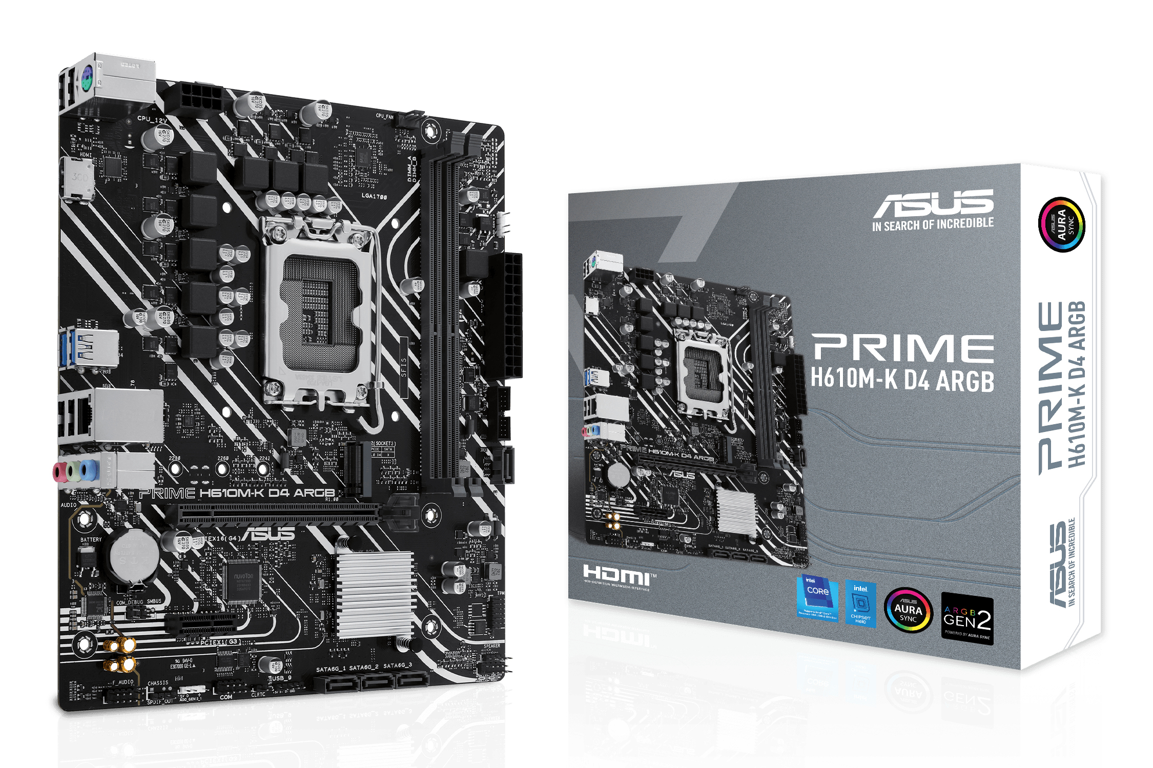 ASUS PRIME H610M-K D4 ARGB Intel H610 LGA 1700 micro ATX - Afbeelding 2