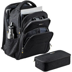 StarTech.com 17.3" Laptop Rugzak met Verwijderbare Opbergtas voor Accessoires, Professionele IT Tech Backpack, Werk/Reizen/Pendelen, Ergonomische Computer Tas, Duurzaam Ballistisch Nylon, Notebook/Tablet Vakken - Afbeelding 7