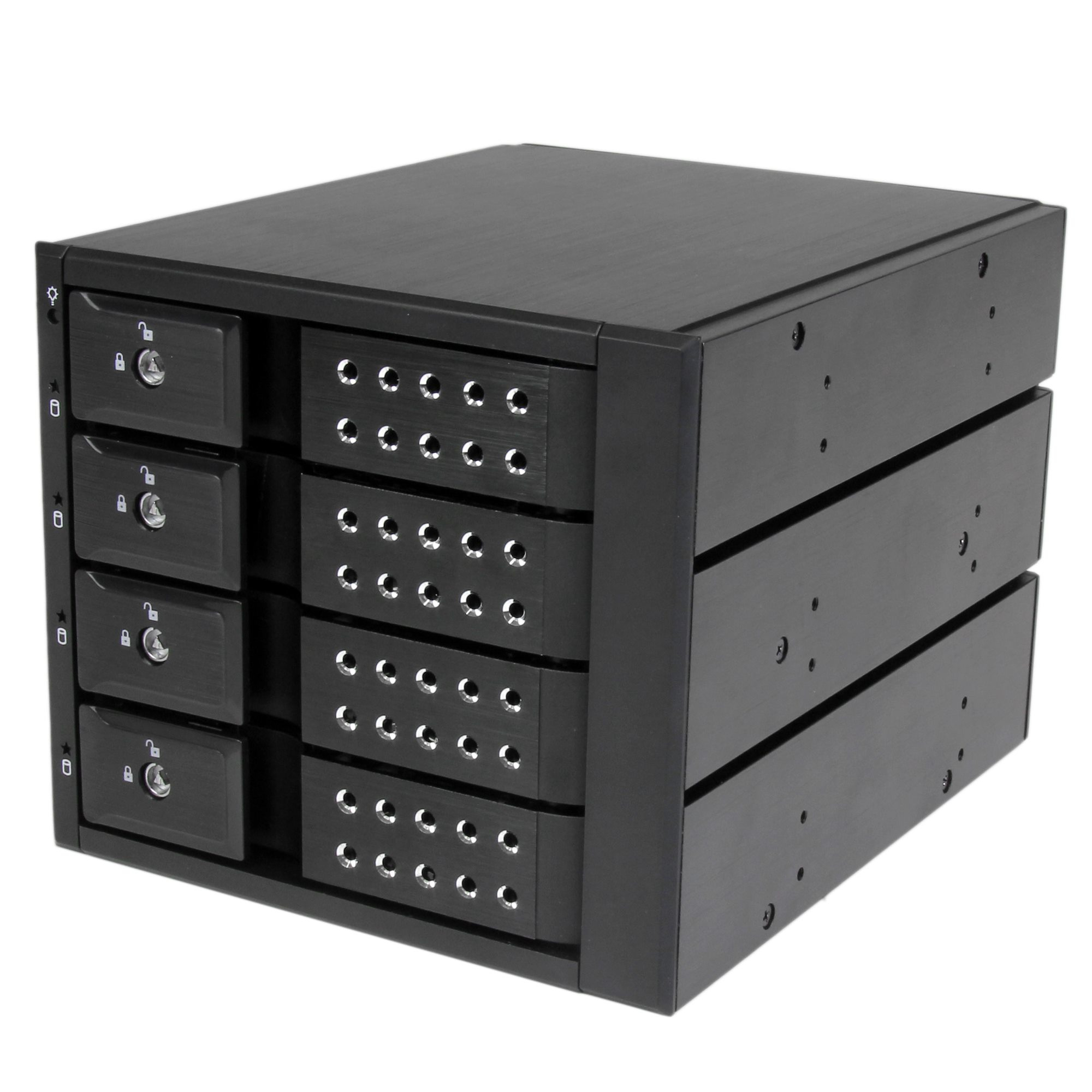 StarTech.com 4-bay Aluminium Trayless Hot Swap Mobile Rack Backplane voor 3,5 inch SAS II/SATA III - 6 Gbps HDD - Afbeelding 2