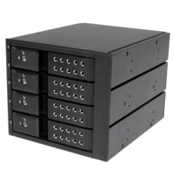 StarTech.com 4-bay Aluminium Trayless Hot Swap Mobile Rack Backplane voor 3,5 inch SAS II/SATA III - 6 Gbps HDD
