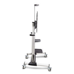 StarTech.com Verrijdbare TV Standaard op Wielen voor 60-100inch Flat Screens tot 100kg, In Hoogte Verstelbaar via Krukas, Mobiele Televisie Standaard/Trolley - Afbeelding 6