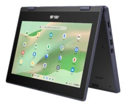 ASUS Chromebook CZ11 Flip CZ1104FM2A-NS0036 MediaTek Kompanio 520 29,5 cm (11.6") Touchscreen HD 4 GB LPDDR4x-SDRAM 64 GB eMMC Wi-Fi 6 (802.11ax) ChromeOS US International Grijs